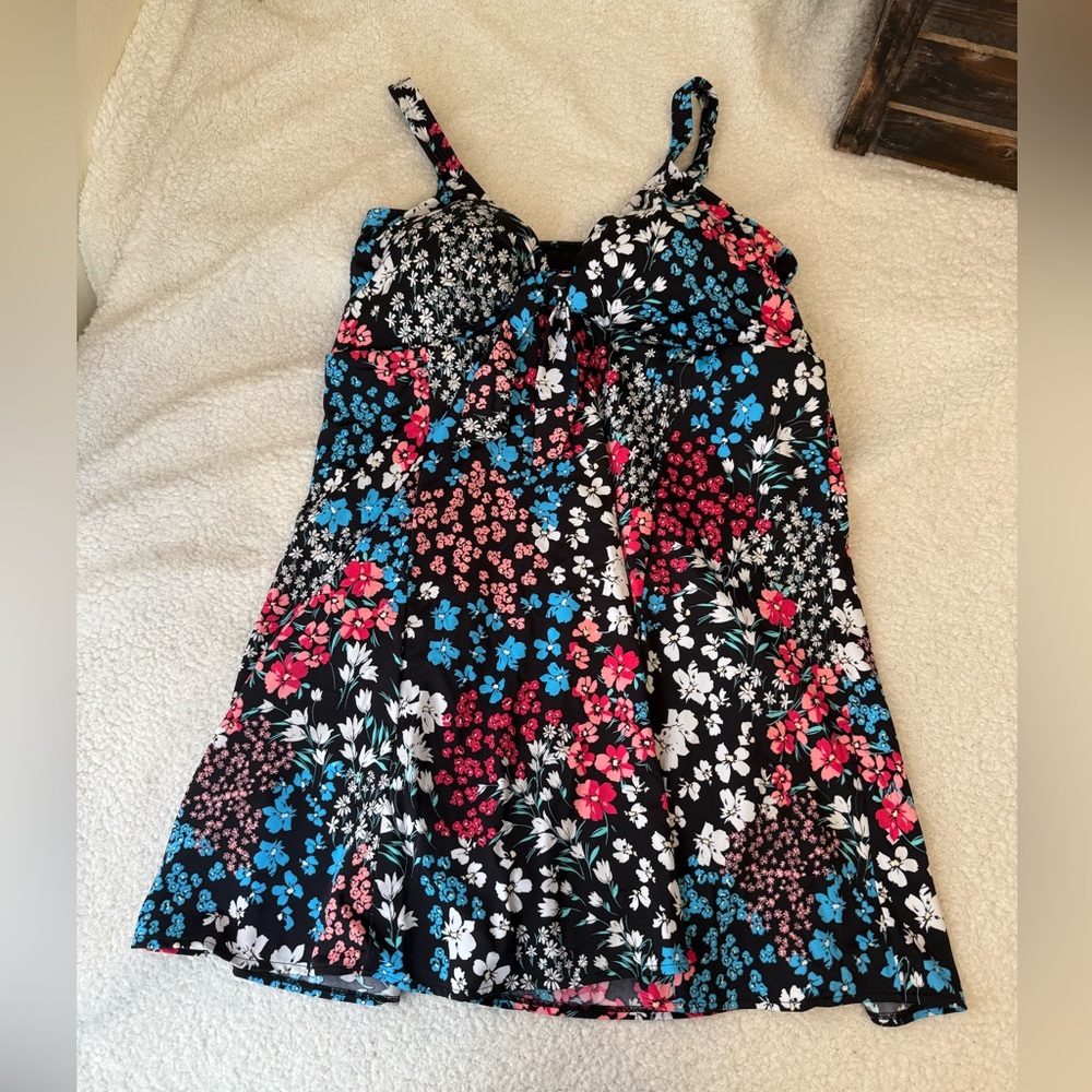 Swim Solutions floral swim dress - Picture 3 of 13
